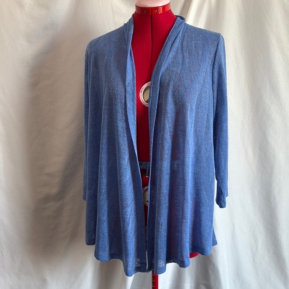 TanJay Blue Open Cardigan Sweater MM08
